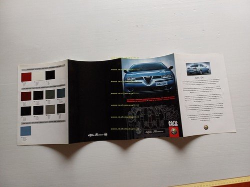 Alfa Romeo 156 modelli 1999 cartella colori esterni interni depliant …