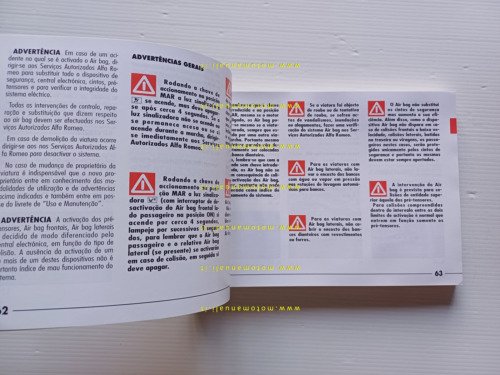 Alfa Romeo 156 modelli 2000 manuale uso manutenzione PORTOGHESE originale