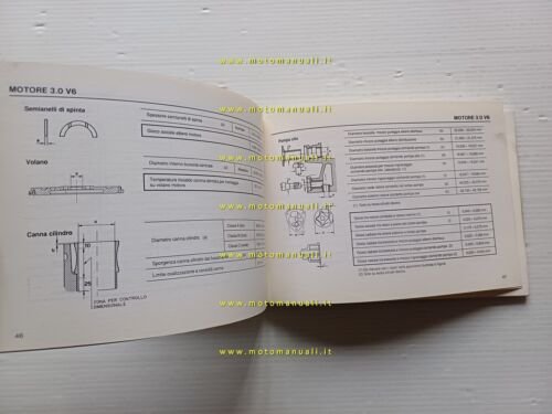 Alfa Romeo 164 modelli 1987 manuale officina caratteristiche prescriz. tecniche