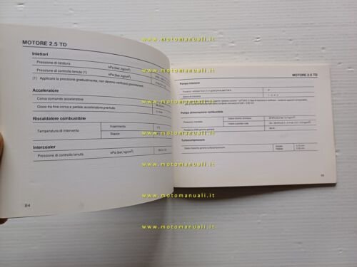 Alfa Romeo 164 modelli 1987 manuale officina caratteristiche prescriz. tecniche