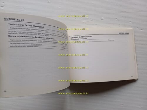 Alfa Romeo 164 modelli 1987 manuale officina caratteristiche prescriz. tecniche