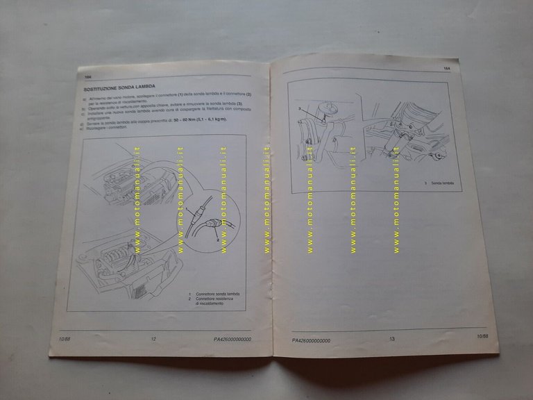 Alfa Romeo 164 T.Spark-V6 3.0 Catalitica 1988 VARIANTI manuale officina