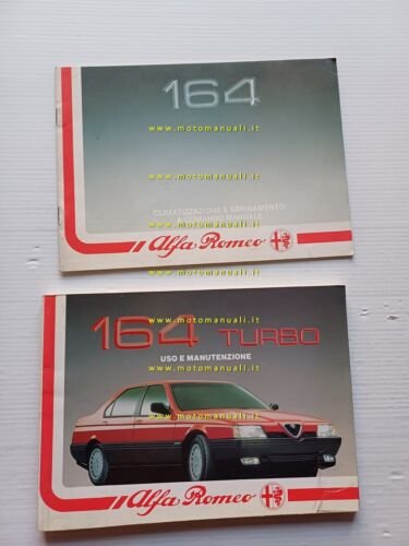 Alfa Romeo 164 Turbo 1988 manuale uso manutenzione originale