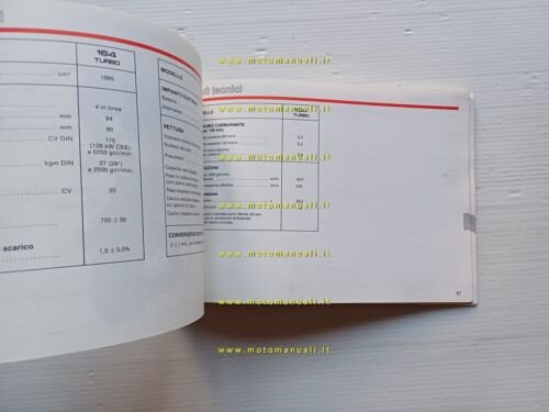 Alfa Romeo 164 Turbo 1988 manuale uso manutenzione originale