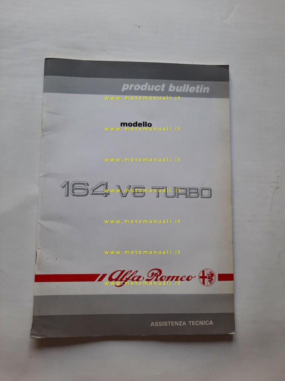 Alfa Romeo 164 V6 Turbo 1990 Product Bulletin manuale no …