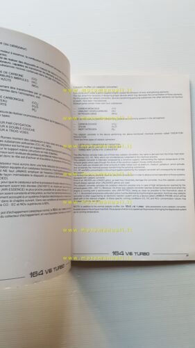 Alfa Romeo 164 V6 Turbo Catalitica 1990 Product Bulletin manuale …