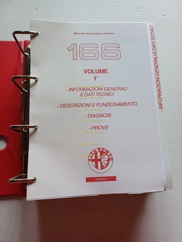 Alfa Romeo 166 1998 manuale officina Descrizioni - Dati Tecnici …