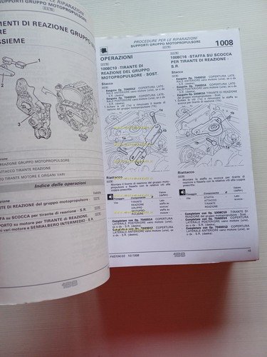 Alfa Romeo 166 1998 manuale officina procedure per riparazioni originale …