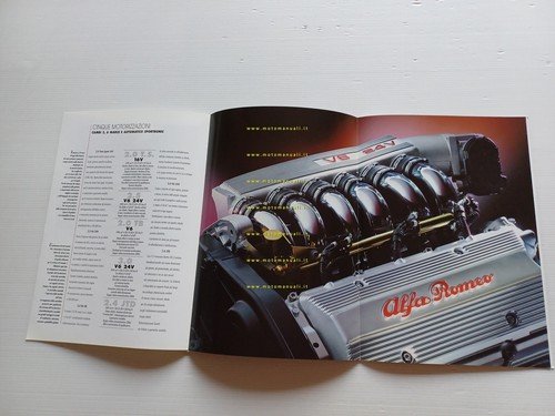 Alfa Romeo 166 modelli 1999 depliant italiano originale