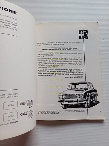 Alfa Romeo 1750 Berlina 1970 manuale uso manutenzione libretto originale