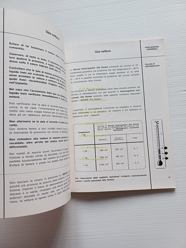 Alfa Romeo 1750 Berlina 1970 manuale uso manutenzione libretto originale
