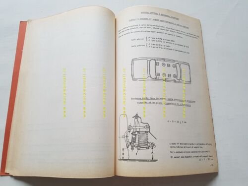 Alfa Romeo 1750-GT Spider Veloce '68 manuale officina caratteristiche tecniche