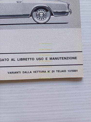Alfa Romeo 1750 GT Veloce 1970 ALLEGATO manuale uso manutenzione …