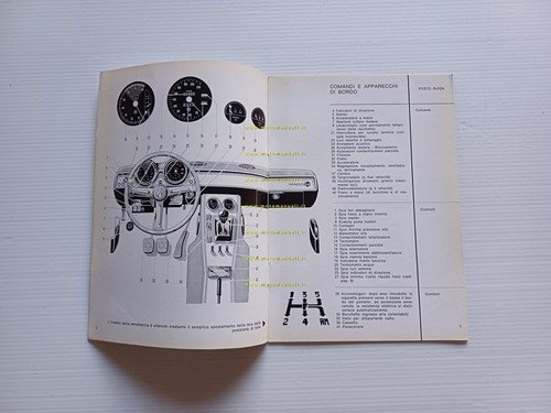 Alfa Romeo 1750 GT Veloce 1970 ALLEGATO manuale uso manutenzione …
