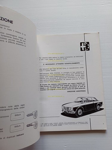 Alfa Romeo 1750 GT Veloce 1971 manuale uso manutenzione libretto …