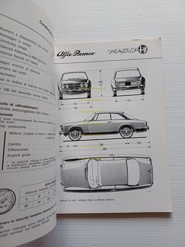 Alfa Romeo 1750 GT Veloce 1971 manuale uso manutenzione libretto …