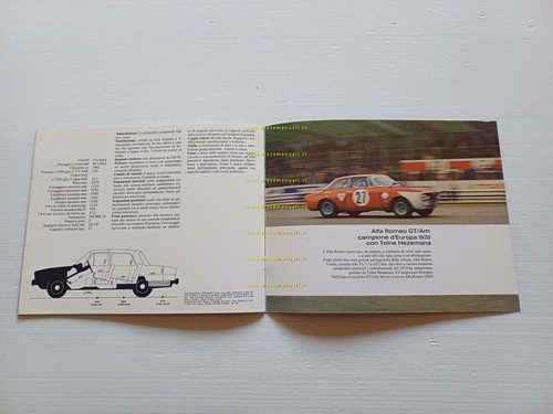Alfa Romeo 2000 Berlina 1971 depliant italiano originale
