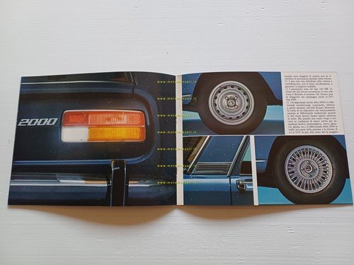 Alfa Romeo 2000 Berlina 1971 depliant italiano originale