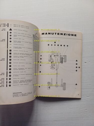 Alfa Romeo 2000 Berlina 1971 manuale uso manutenzione originale ITALIANO