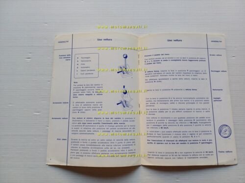 Alfa Romeo 2000 Berlina 1972 manuale uso ALLEGATO Cambio Automatico …