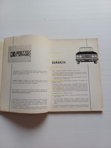 Alfa Romeo 2000 Berlina 1972 manuale uso manutenzione originale
