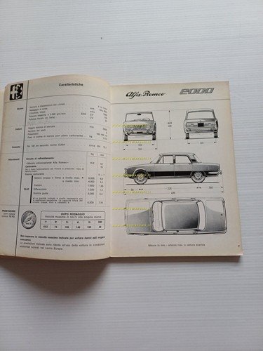 Alfa Romeo 2000 Berlina 1972 manuale uso manutenzione originale