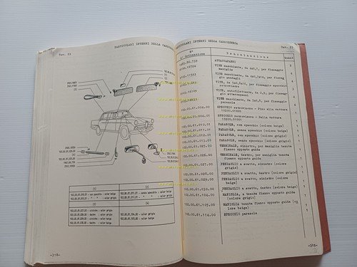 Alfa Romeo 2000 berlina spider 1959 COPIA catalogo ricambi