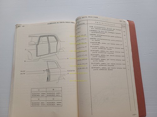 Alfa Romeo 2000 berlina spider 1959 COPIA catalogo ricambi