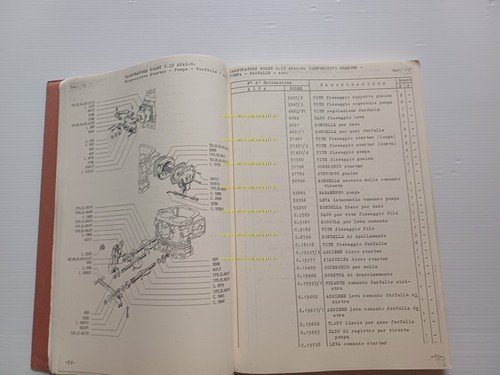 Alfa Romeo 2000 berlina spider 1959 COPIA catalogo ricambi