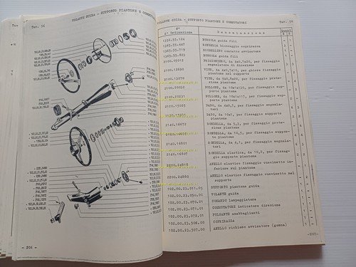 Alfa Romeo 2000 berlina spider 1959 COPIA catalogo ricambi