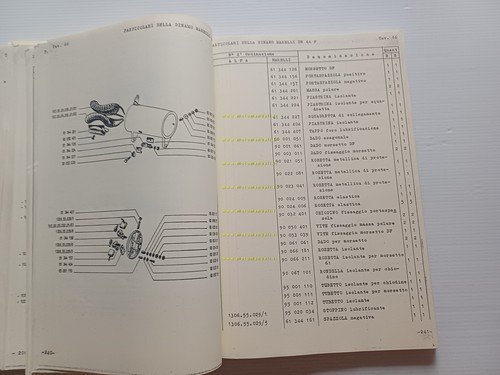 Alfa Romeo 2000 berlina spider 1959 COPIA catalogo ricambi