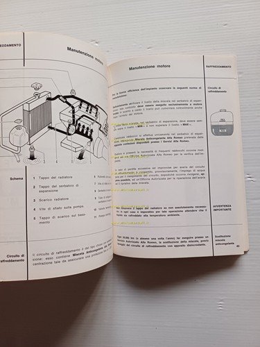 Alfa Romeo 2000 GT Veloce 1971 manuale uso manutenzione libretto …
