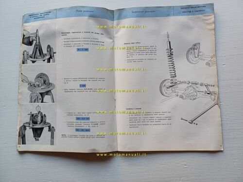 Alfa Romeo 2000-Spider-Sprint manuale officina trasmissione - sospensioni 1962
