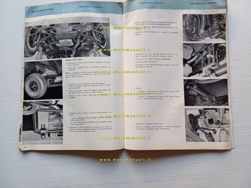 Alfa Romeo 2000-Spider-Sprint manuale officina trasmissione - sospensioni 1962