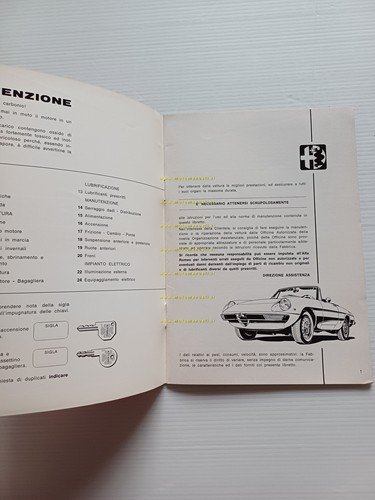 Alfa Romeo 2000 Spider Veloce 1971 manuale uso manutenzione libretto …