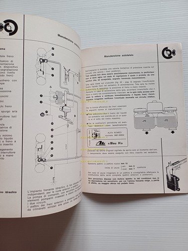 Alfa Romeo 2000 Spider Veloce 1971 manuale uso manutenzione libretto …