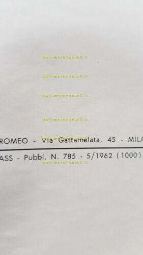 Alfa Romeo 2000 Sprint 1962 manuale uso manutenzione inglese ENGLISH …