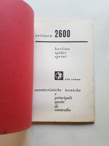 Alfa Romeo 2600 - Spider - Sprint 1969 manuale officina …