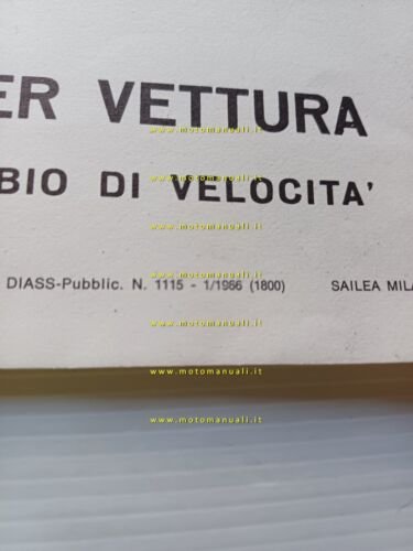 Alfa Romeo 2600 1966 catalogo attrezzi speciali motore cambio manifesto