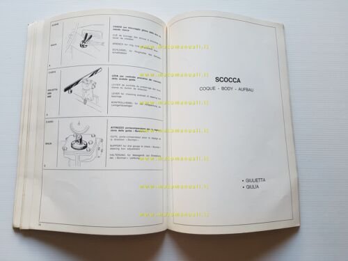 Alfa Romeo 2600 2000 Giulietta Giulia 1966 catalogo attezzi speciali …