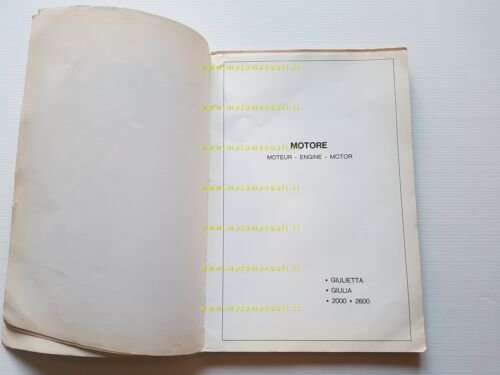 Alfa Romeo 2600 2000 Giulietta Giulia 1966 catalogo attezzi speciali …