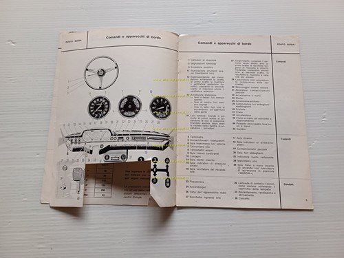 Alfa Romeo 2600 Sprint 1966 ALLEGATO manuale uso originale