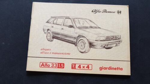 Alfa Romeo 33 1.5 4x4 Giardinetta 1984 varianti manuale uso …