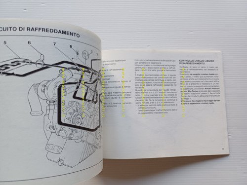 Alfa Romeo 33 1.8 TD 1988 manuale uso manutenzione libretto …