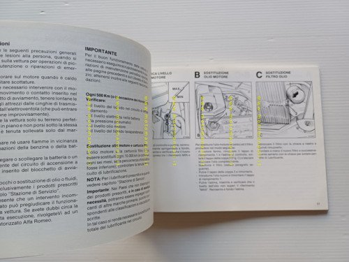 Alfa Romeo 33 1.8 TD 1988 manuale uso manutenzione libretto …