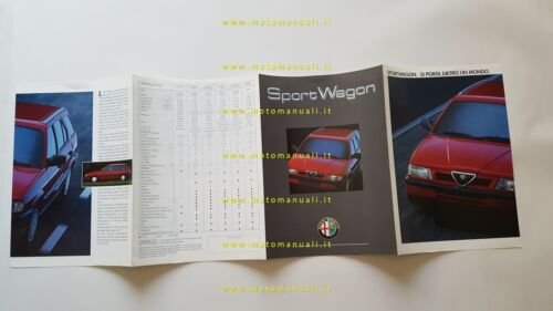 Alfa Romeo 33 Sportwagon modelli 1990 depliant originale italiano