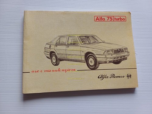 Alfa Romeo 75 Turbo 1986 manuale uso manutenzione libretto istruzioni …