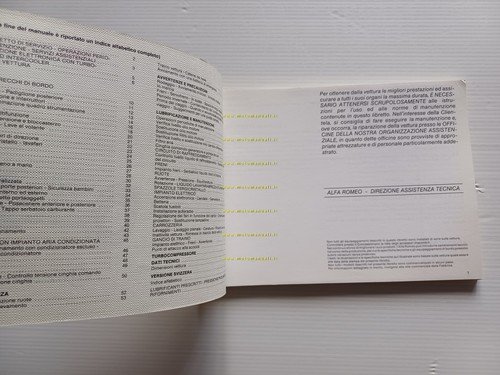 Alfa Romeo 75 Turbo 1986 manuale uso manutenzione libretto istruzioni …