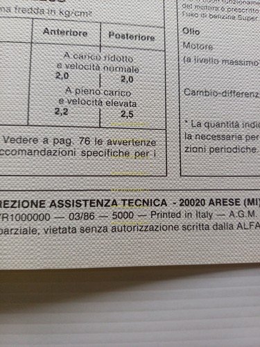 Alfa Romeo 75 Turbo 1986 manuale uso manutenzione libretto istruzioni …