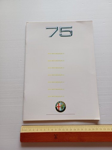Alfa Romeo 75 tutti modelli 1991 depliant italiano originale